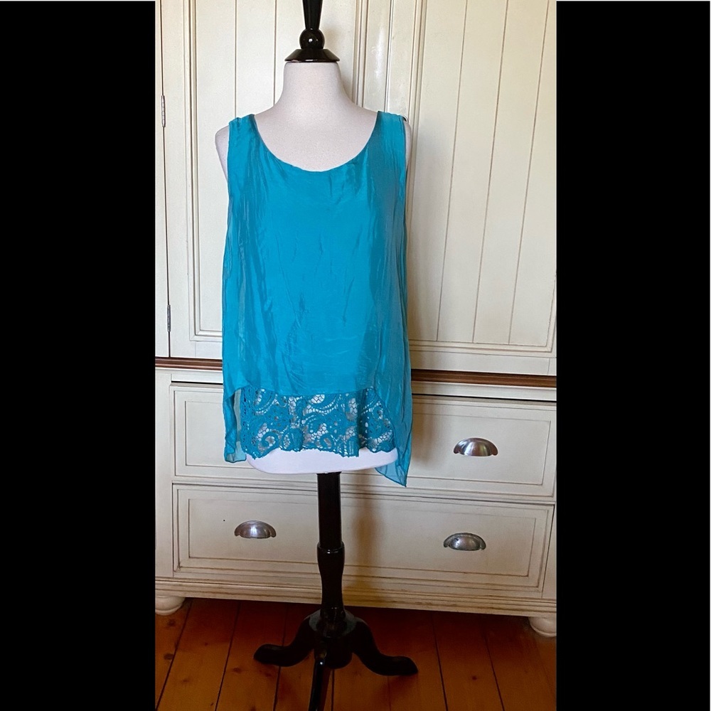 ⚜️Grey Violet Silk Sleeveless Top⚜️